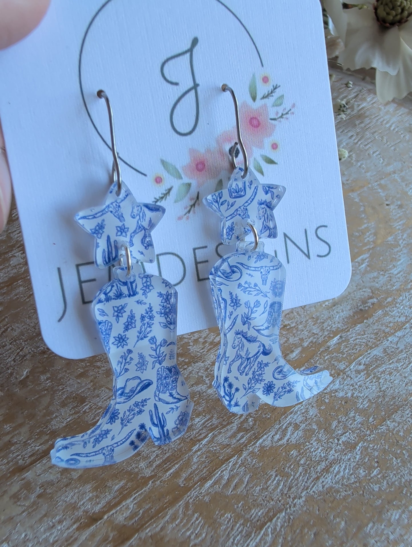 Cowgirl Boots Earrings