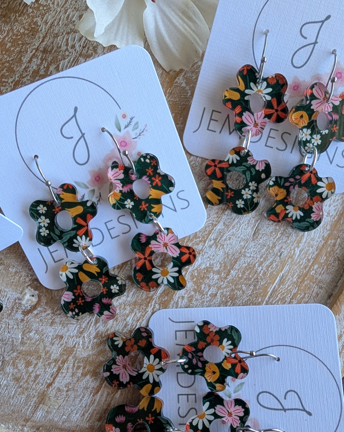 Acrylic Flower Earrings