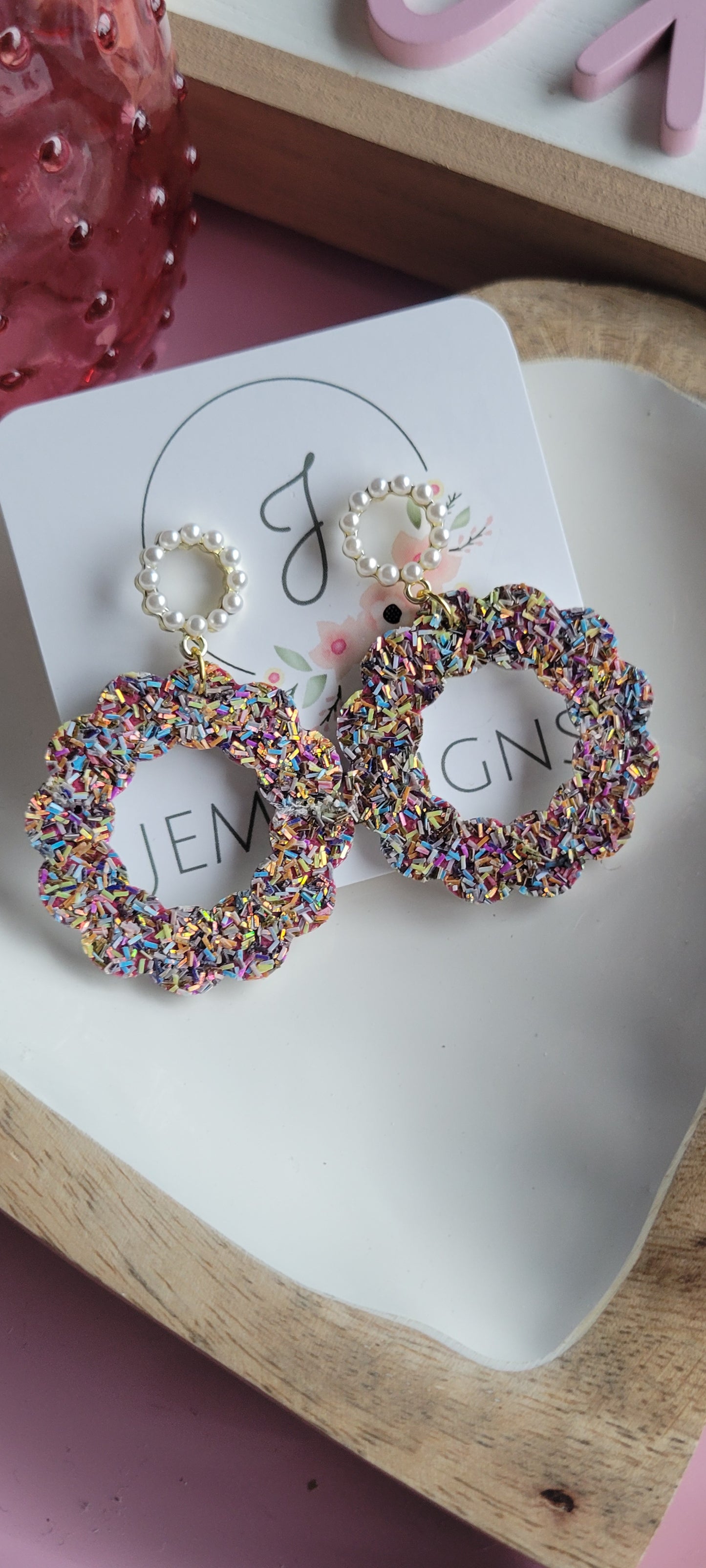 Confetti Circle Earrings