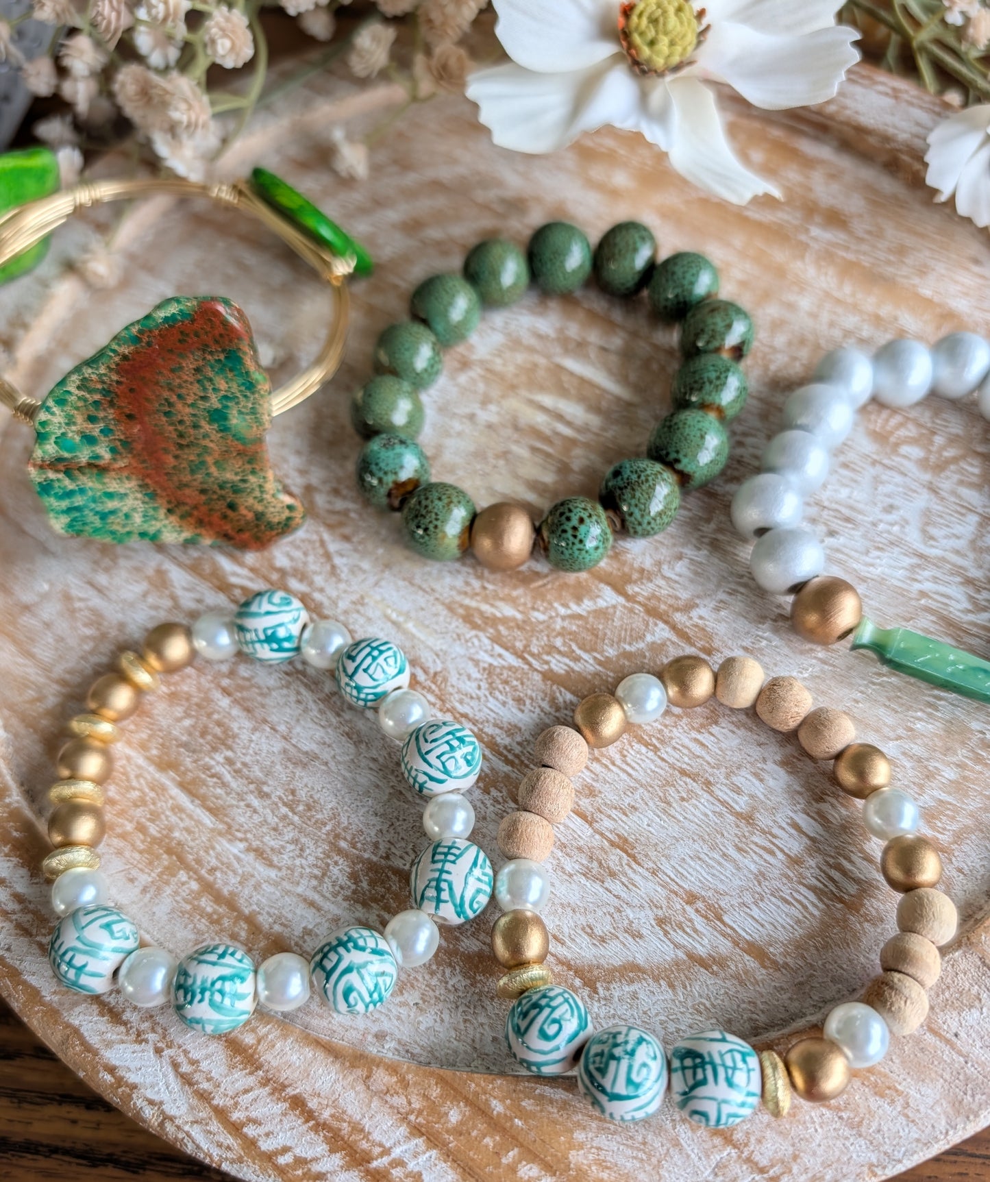 The Moss & Porcelain Bracelets