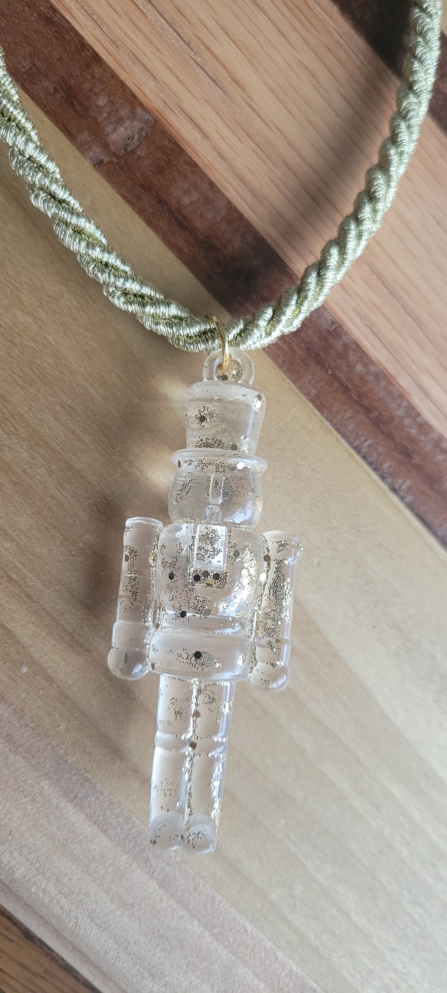 Gold Icy Nutcracker Necklace and Earrings