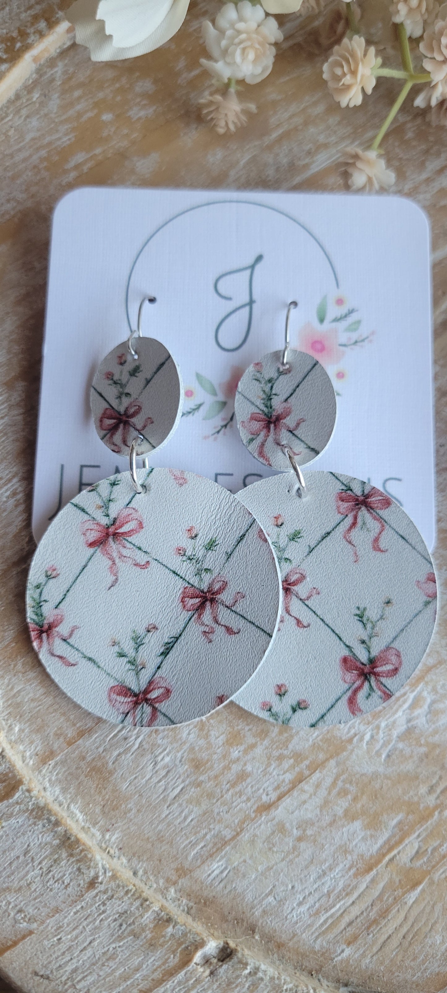 Flower and Bow Earrings