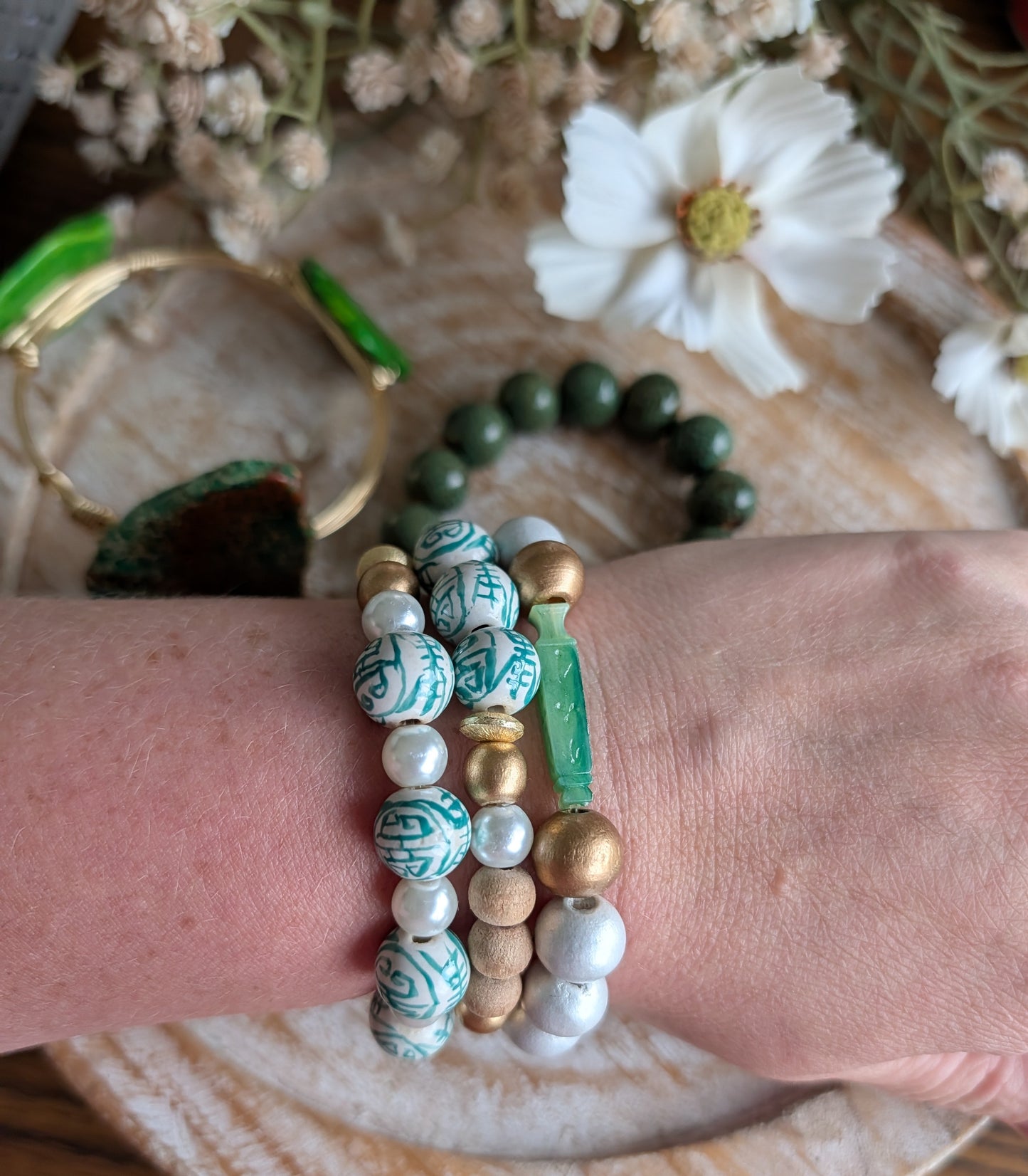 The Moss & Porcelain Bracelets