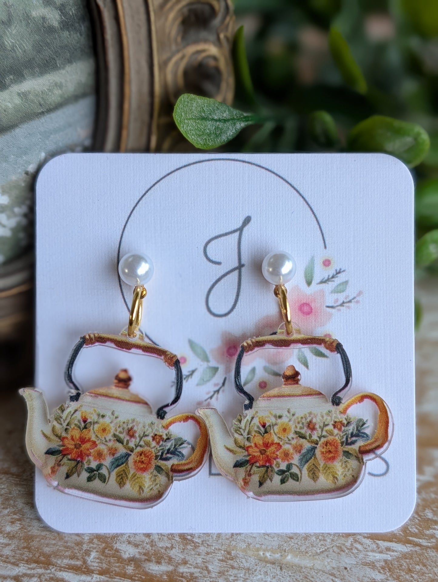 Teapot Earrings