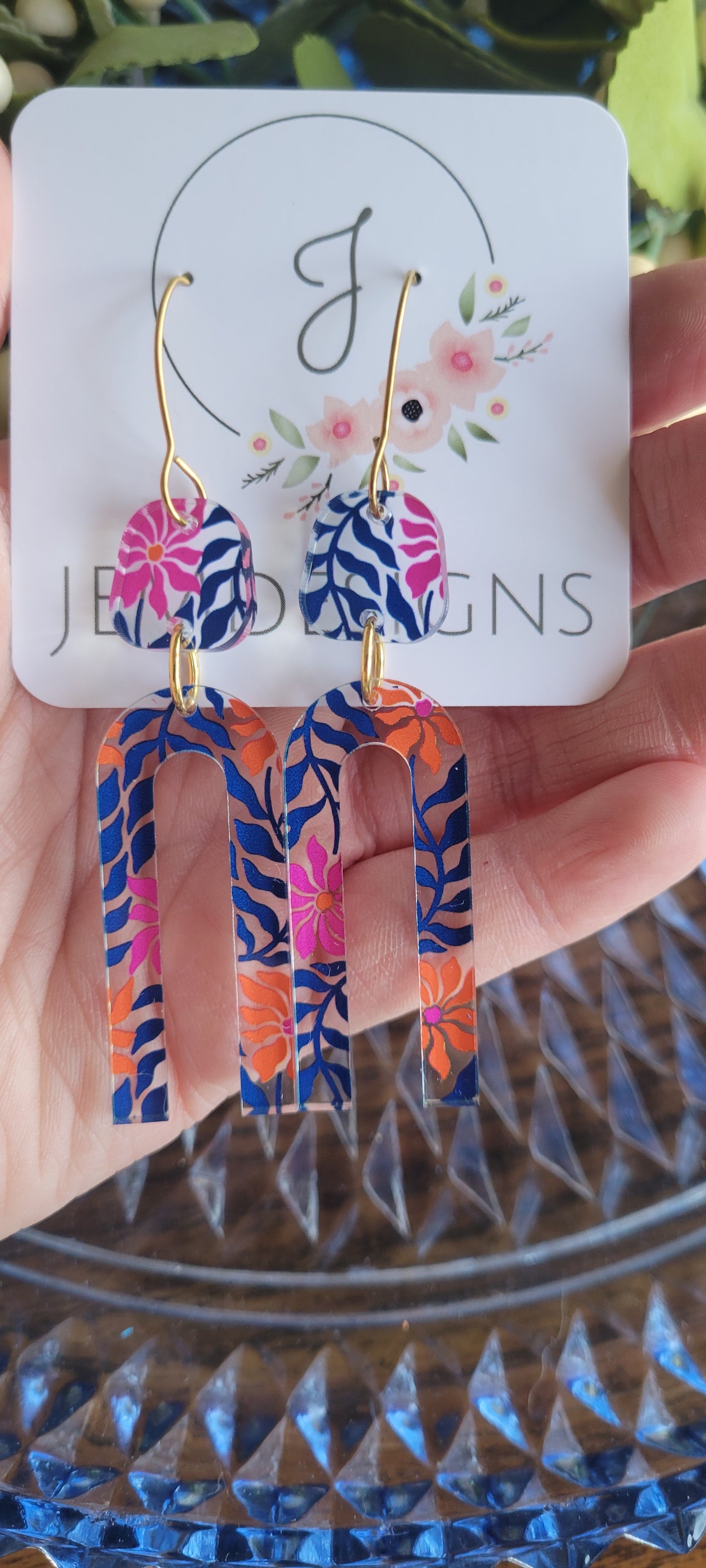 Acrylic Floral Earrings