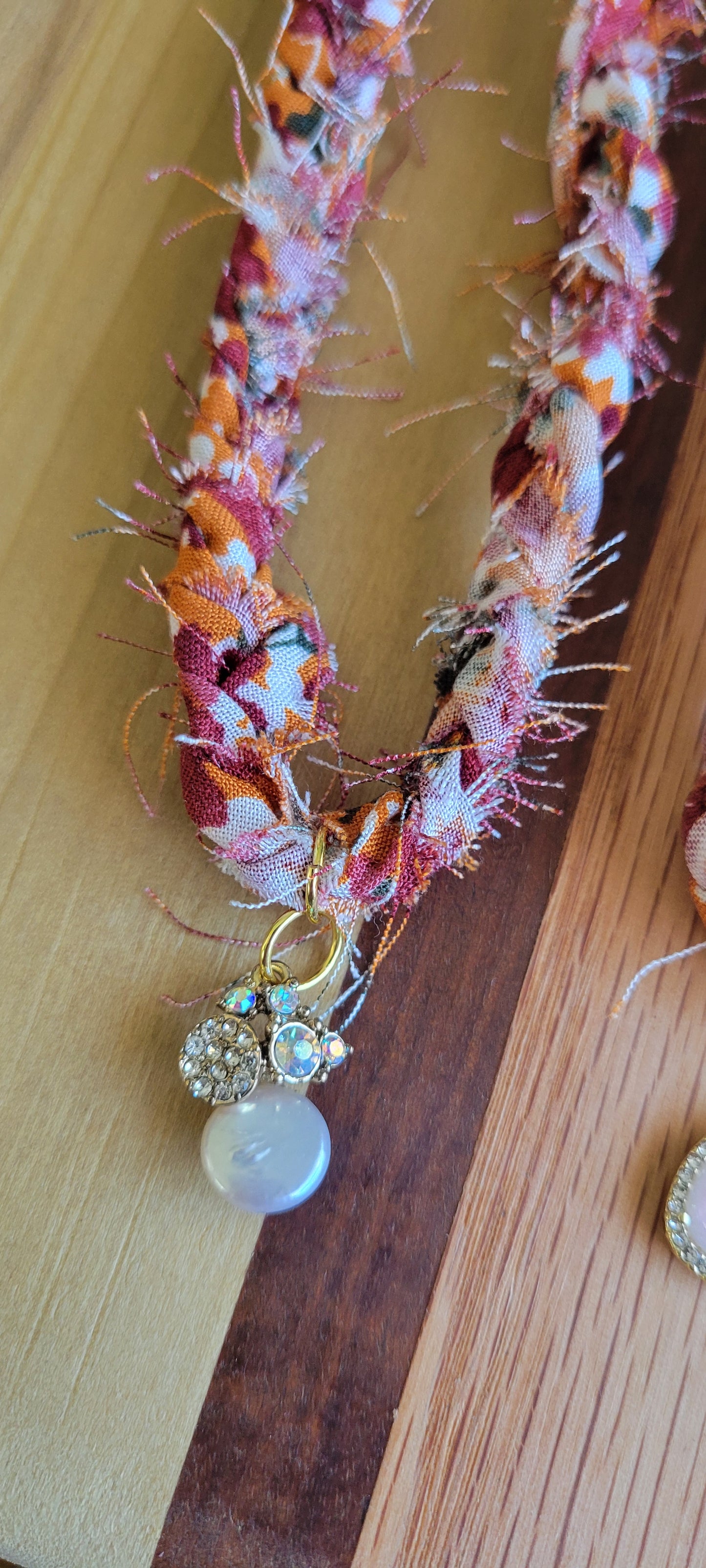 Braided Fabric Scarf Necklaces