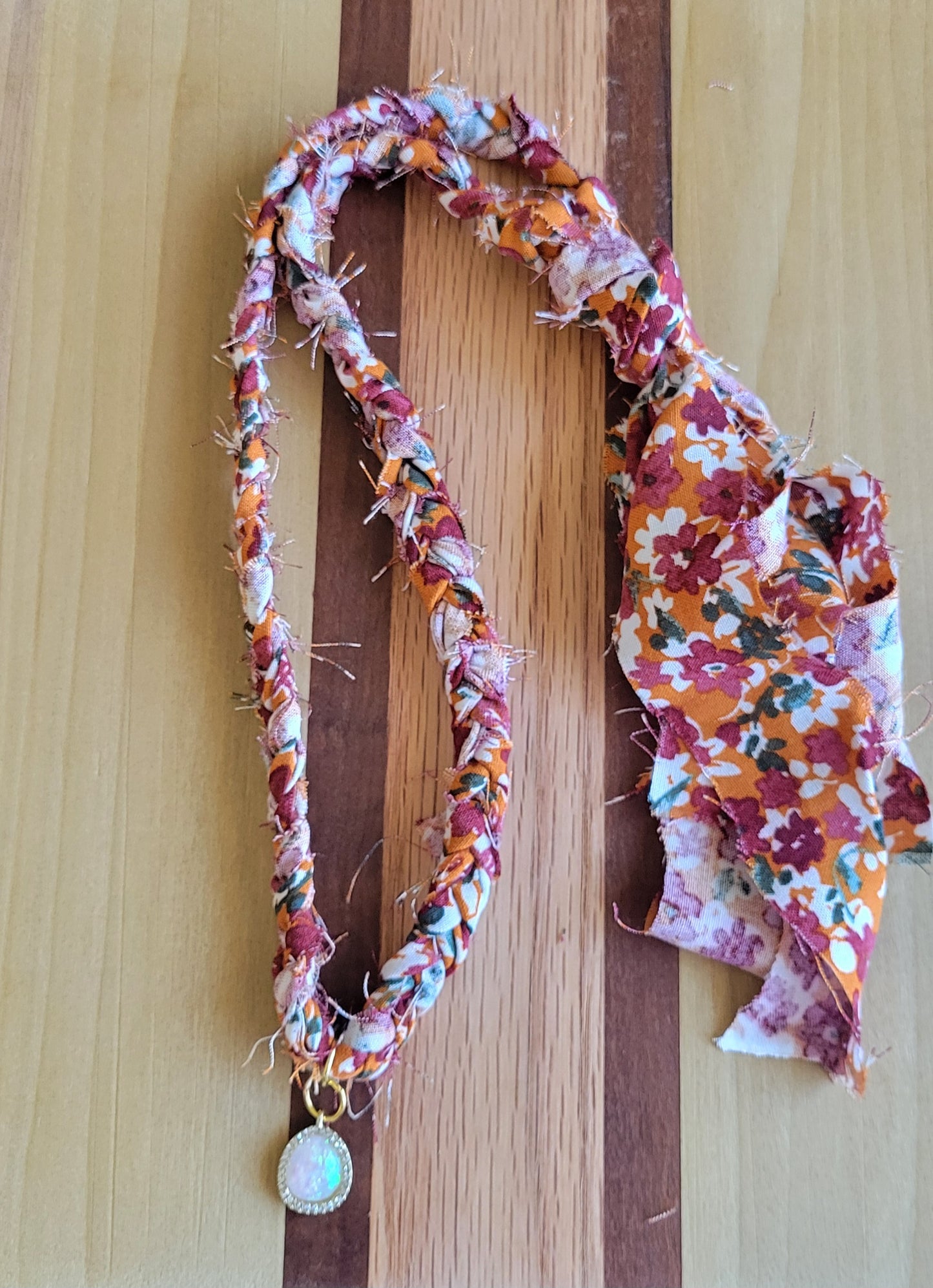 Braided Fabric Scarf Necklaces