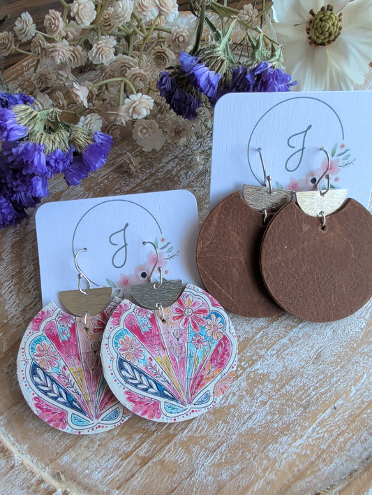 Sea and Saddle Reversible Earrings