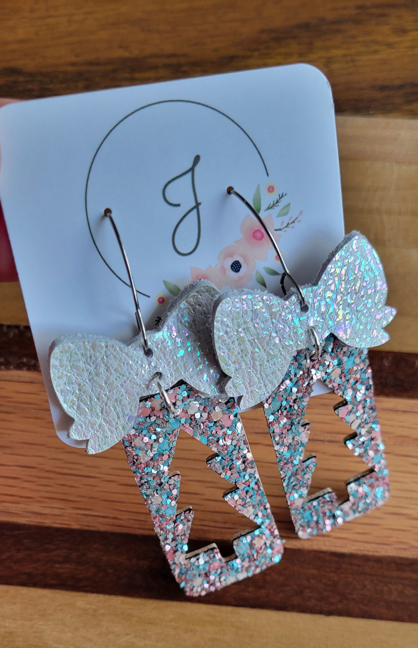 Glitter Christmas Tree Earrings