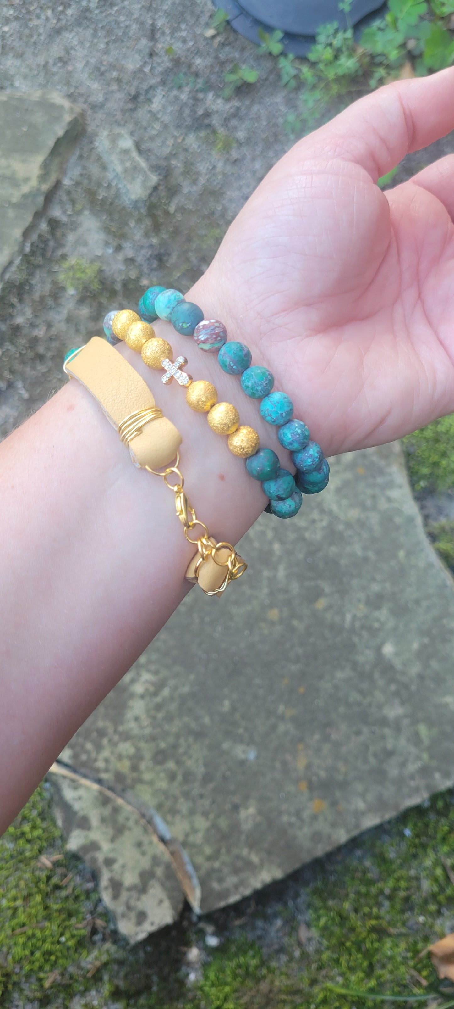 Aqua Terra Wire Wrapped Bracelet
