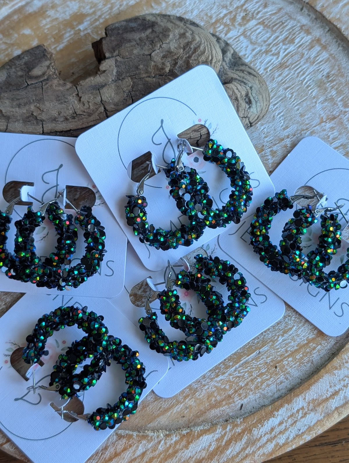 Obsidian Glow Hoops