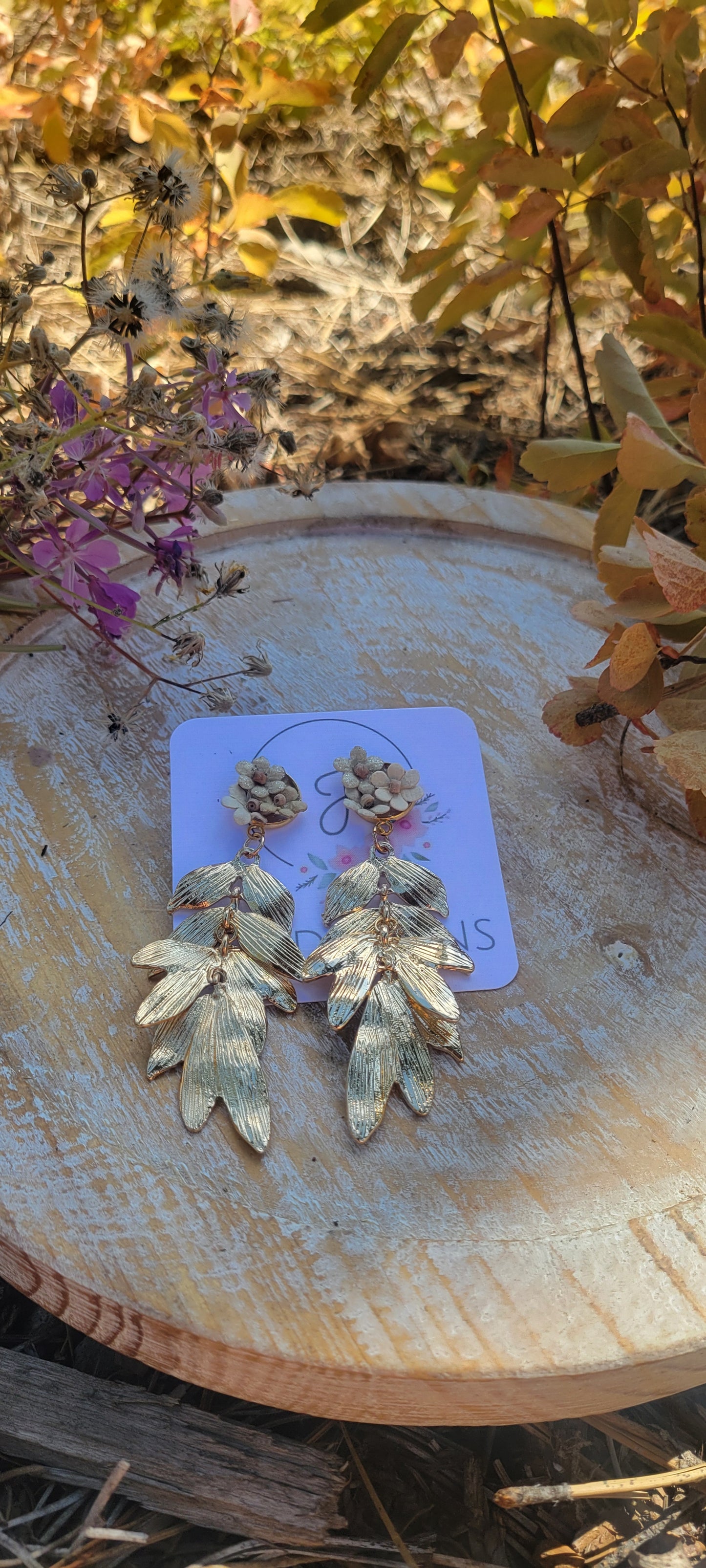 Golden Leaves Earrings