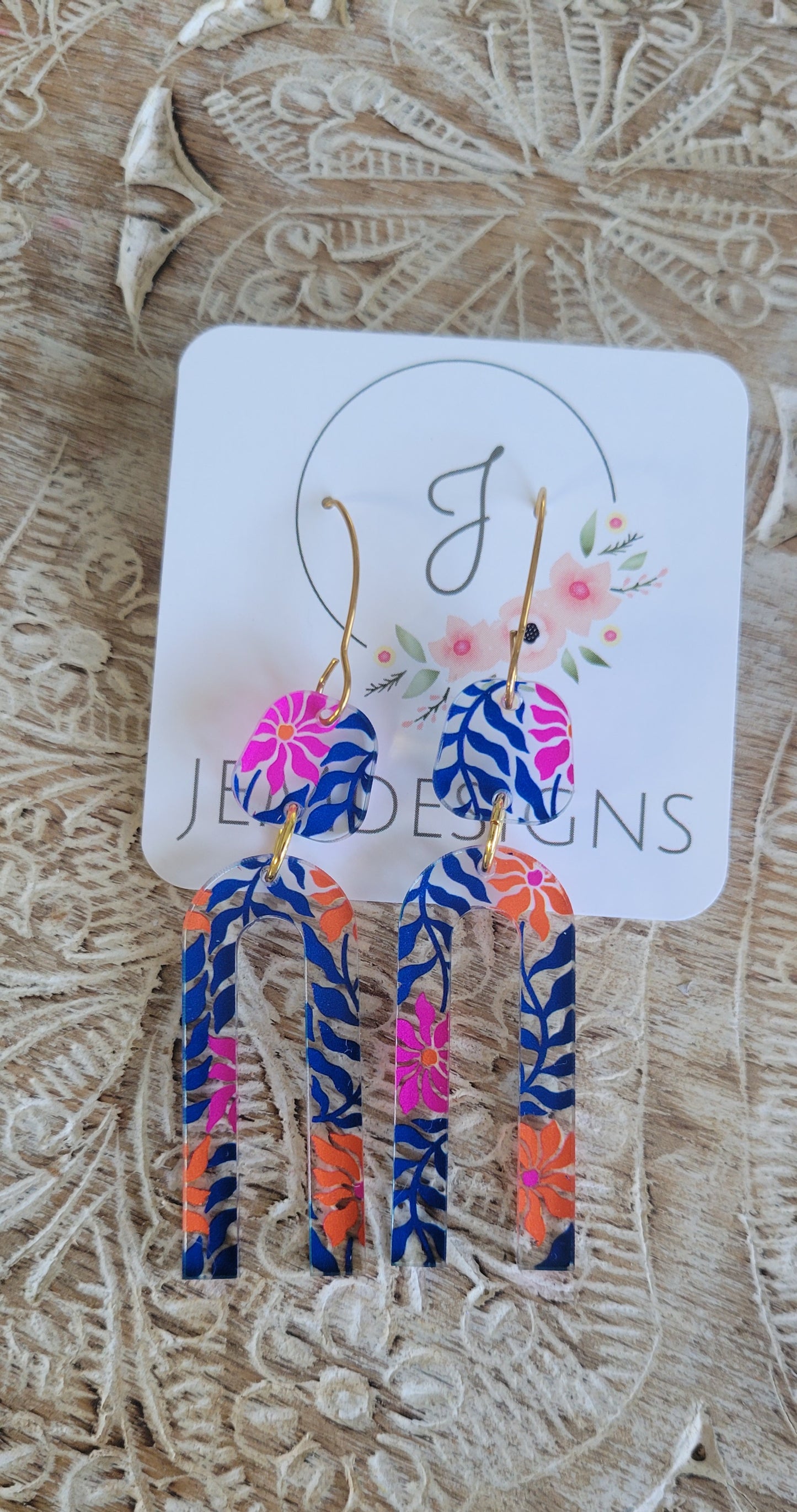 Acrylic Floral Earrings