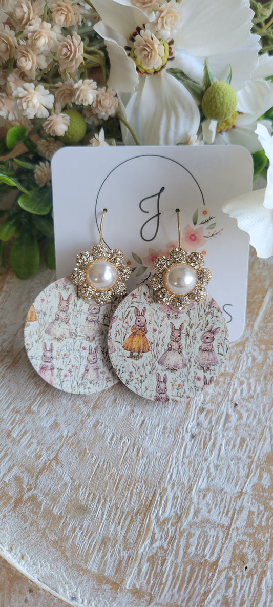 Pearl Bunny Earrings