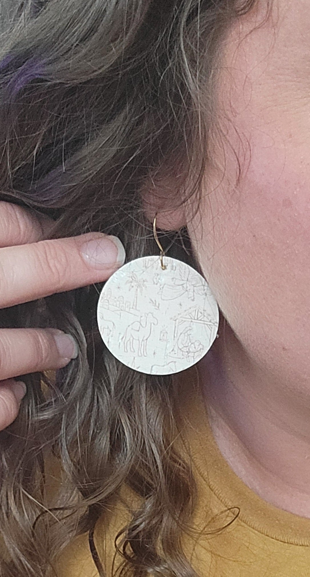 Nativity Cork Earrings