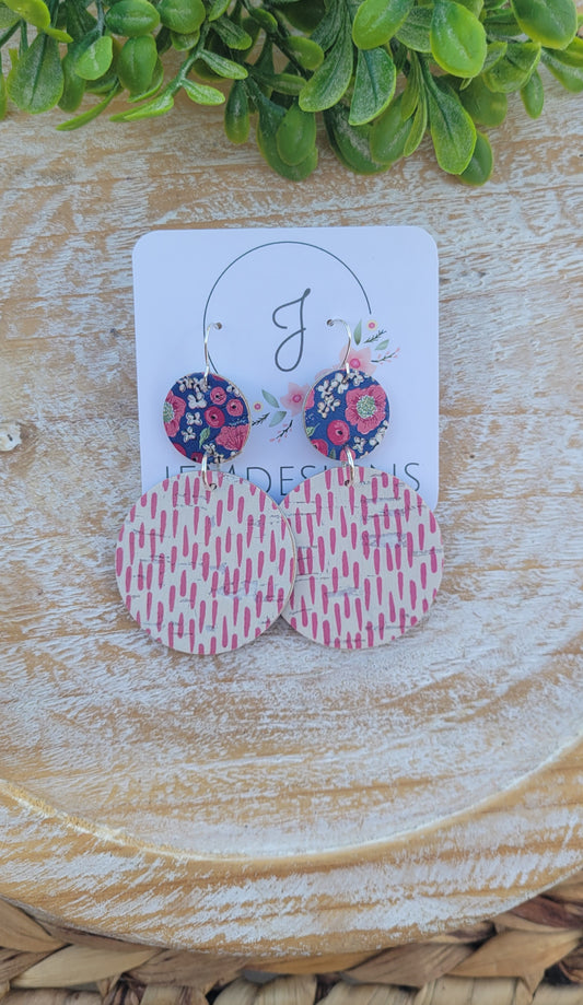Pink Cork Earrings
