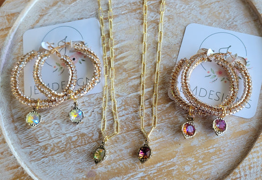 Radiant Elegance Necklace and Earrings