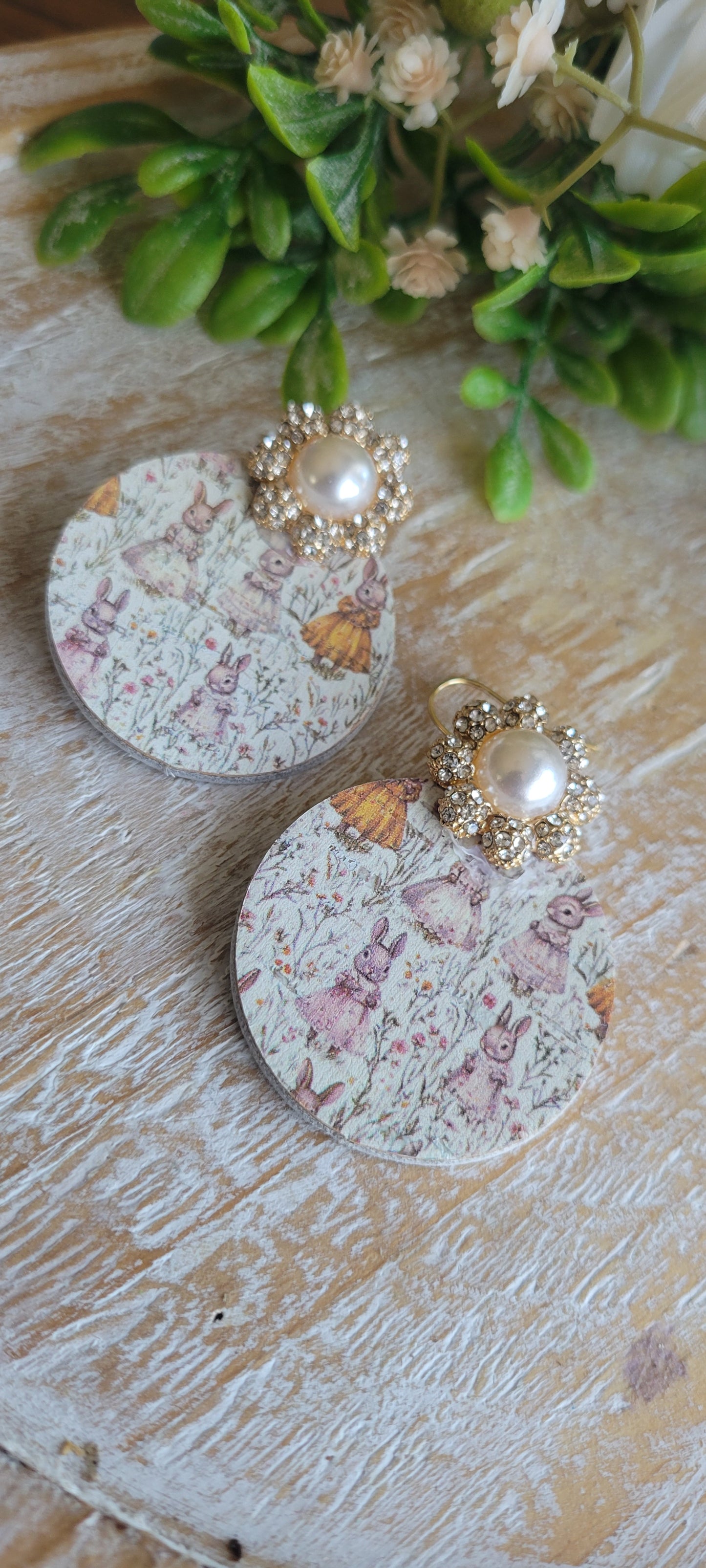 Pearl Bunny Earrings