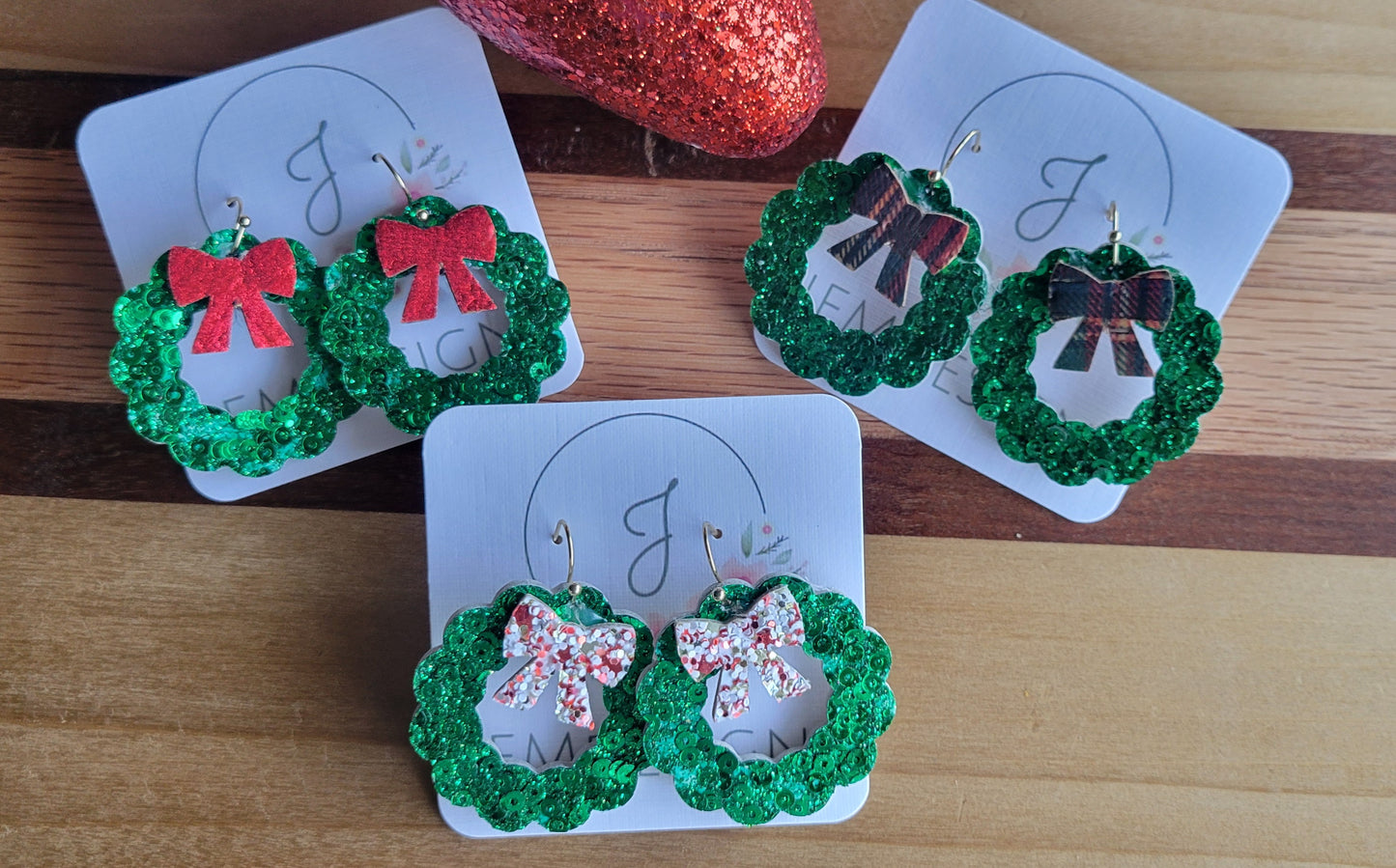 Christmas Wreath Earrings