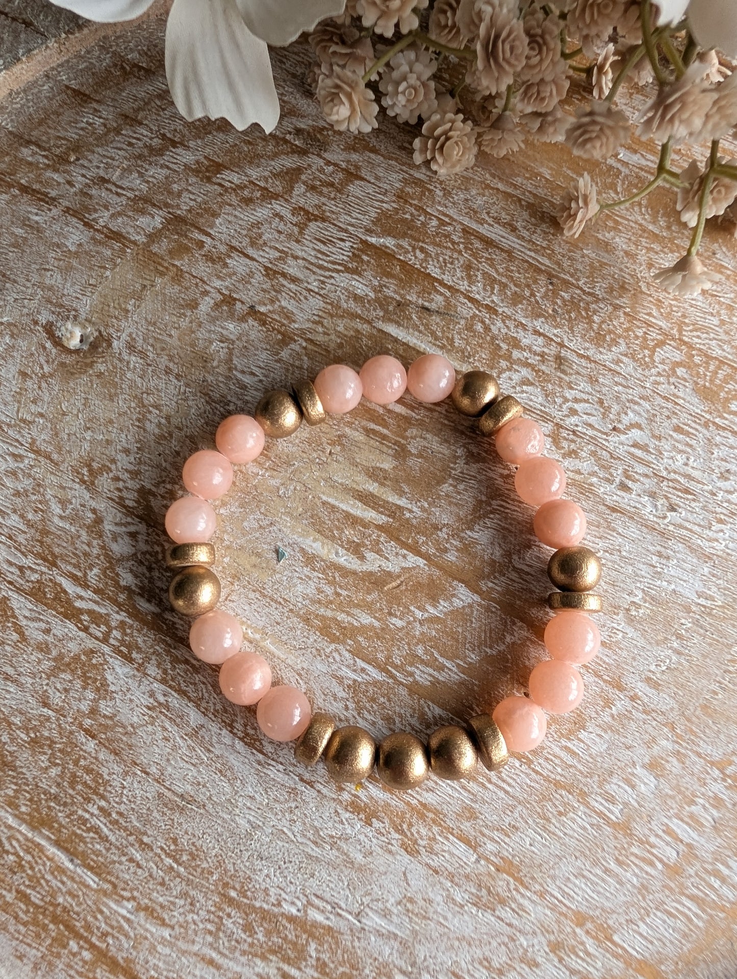 Peach Stone Bracelet