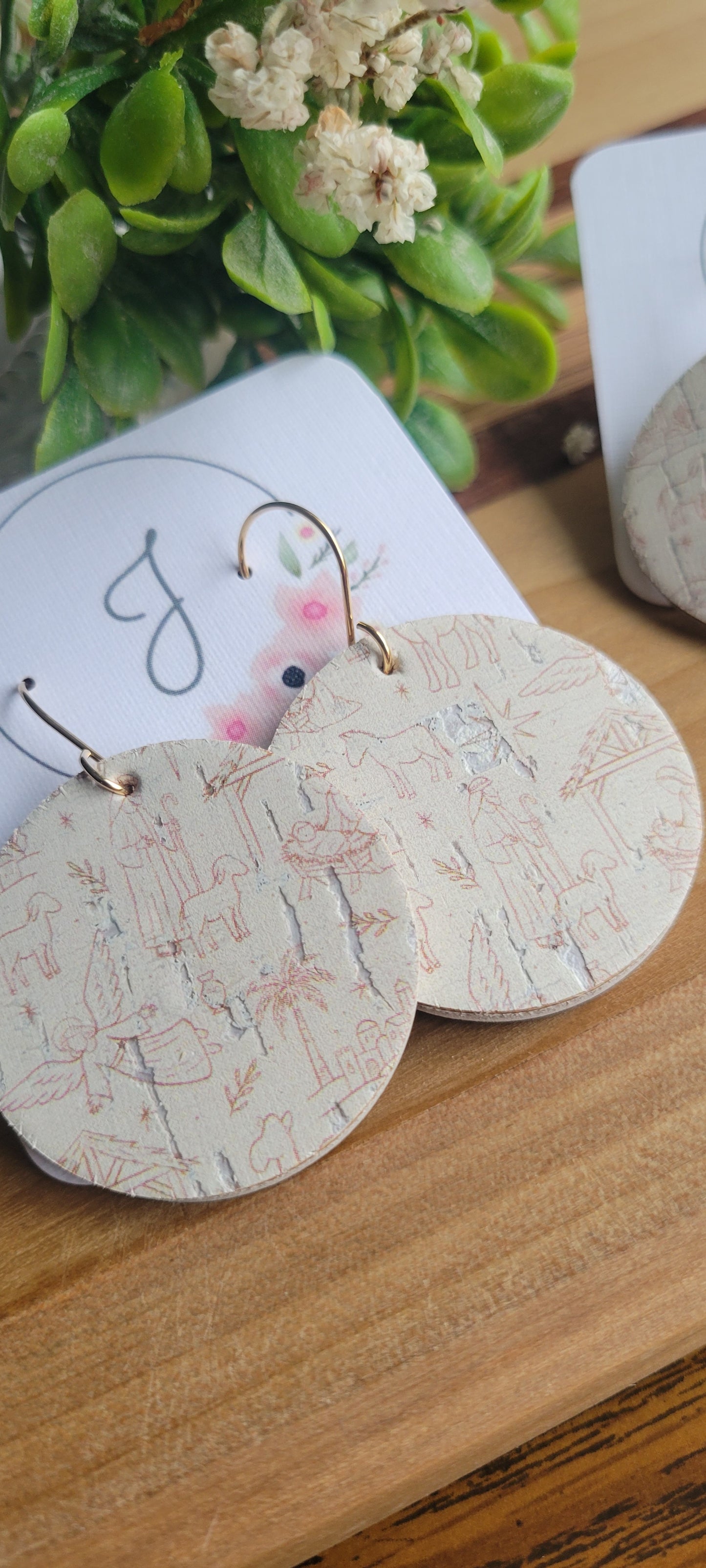 Nativity Cork Earrings