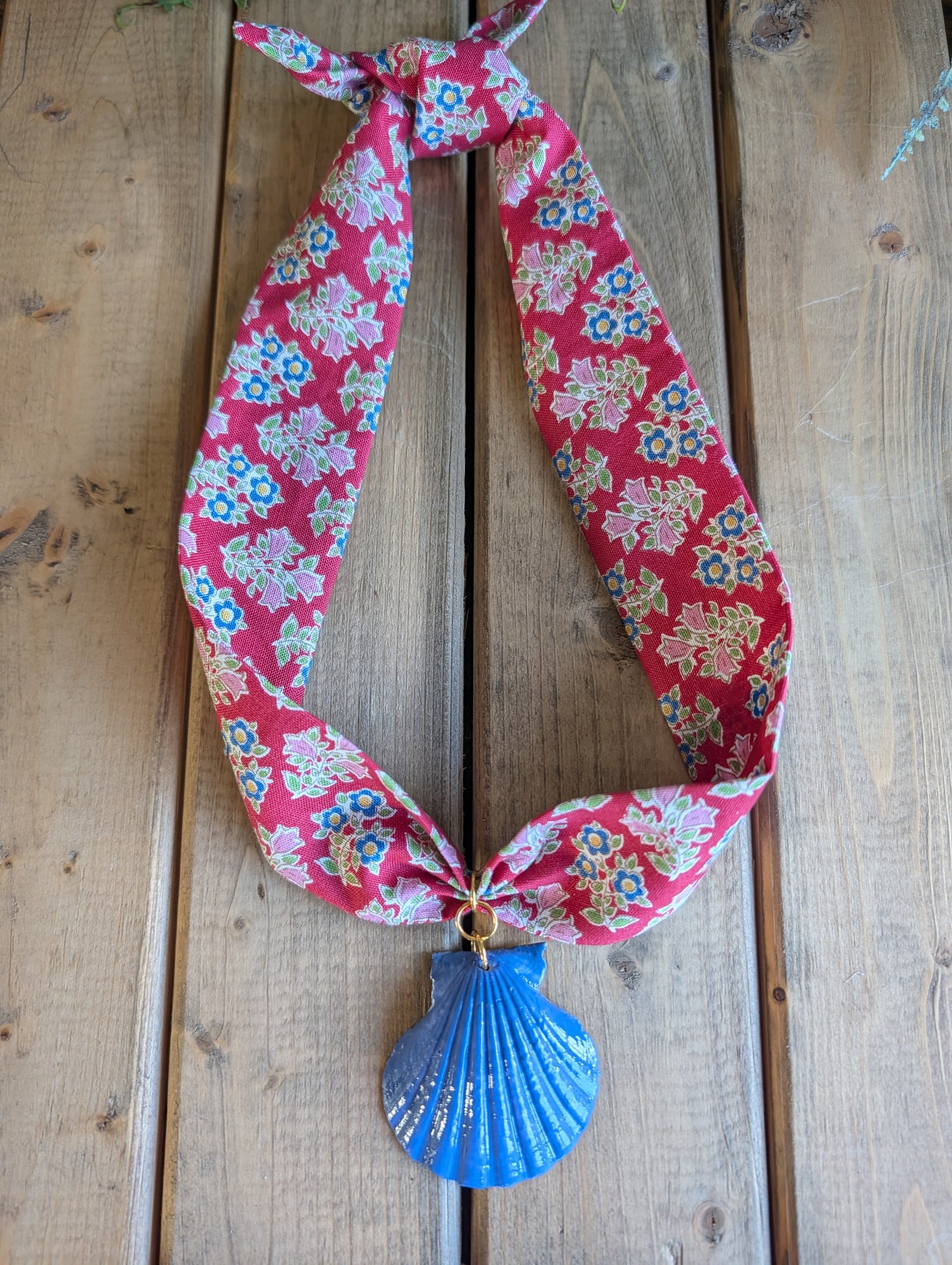 The Seaside Calico Scarf Necklace