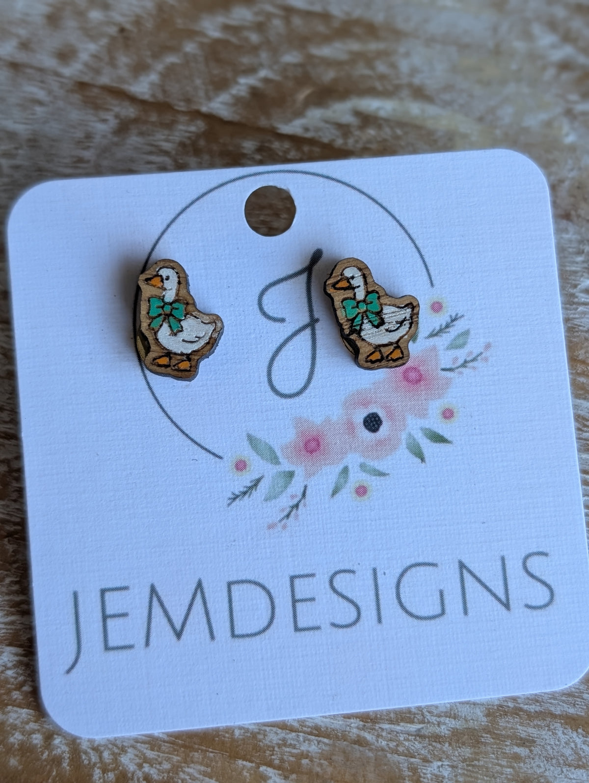 Tiny Goose Stud Earrings