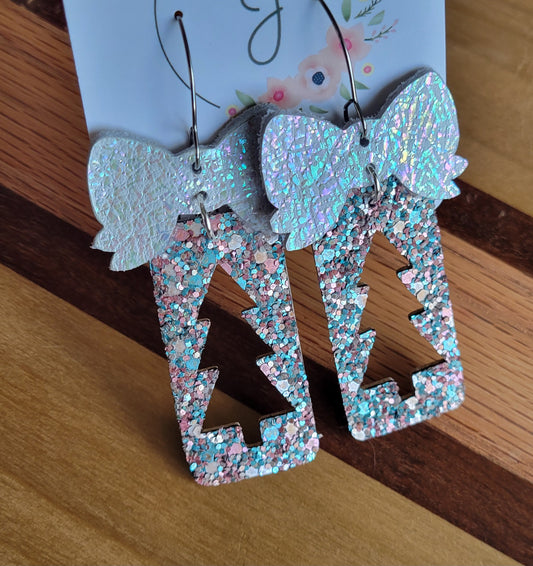 Glitter Christmas Tree Earrings