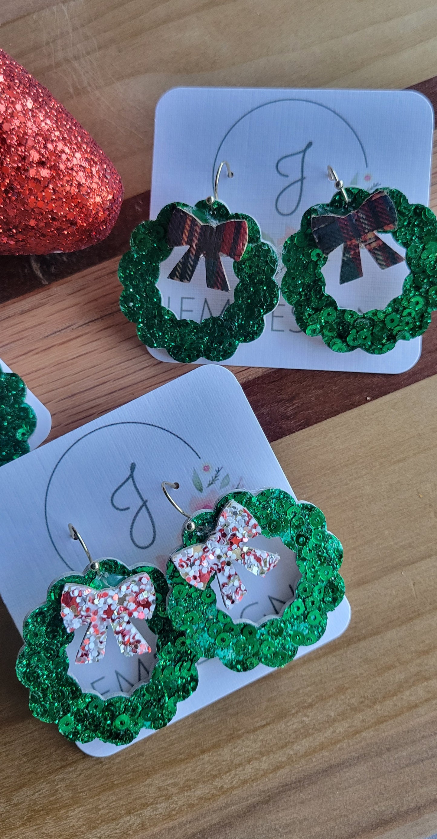 Christmas Wreath Earrings