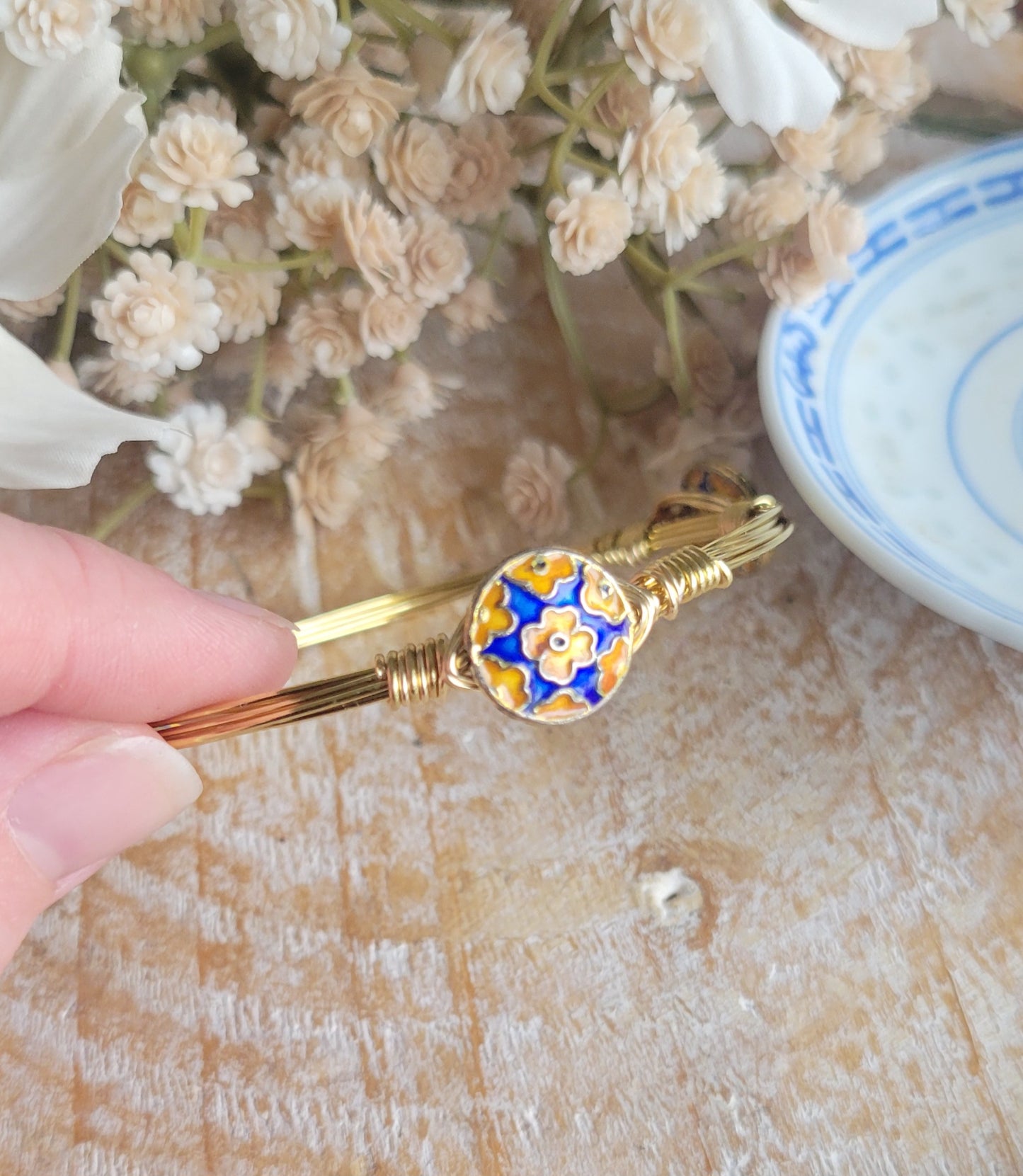 Blue and orange Bangle