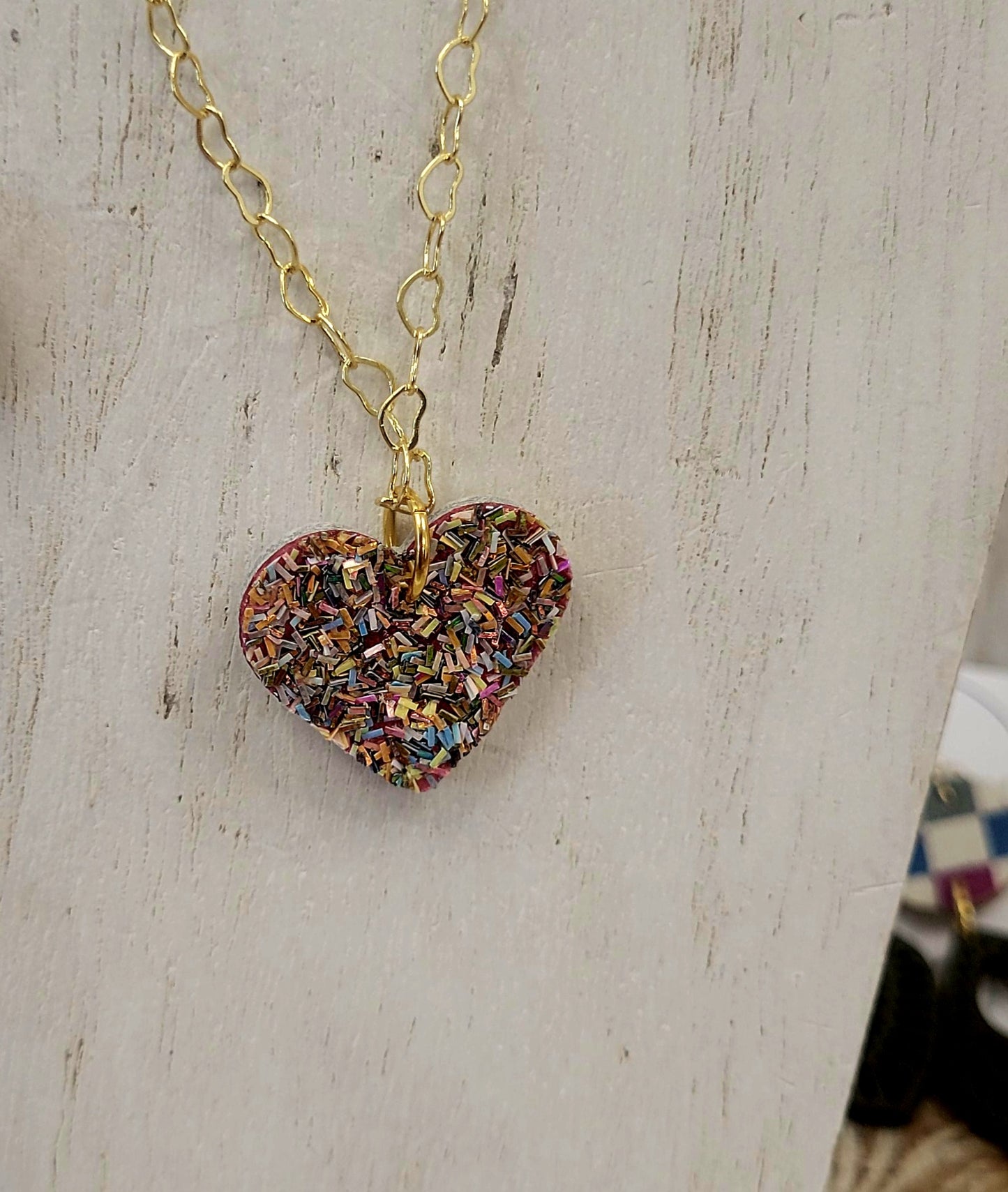 Confetti Glitter Necklace and Earrings