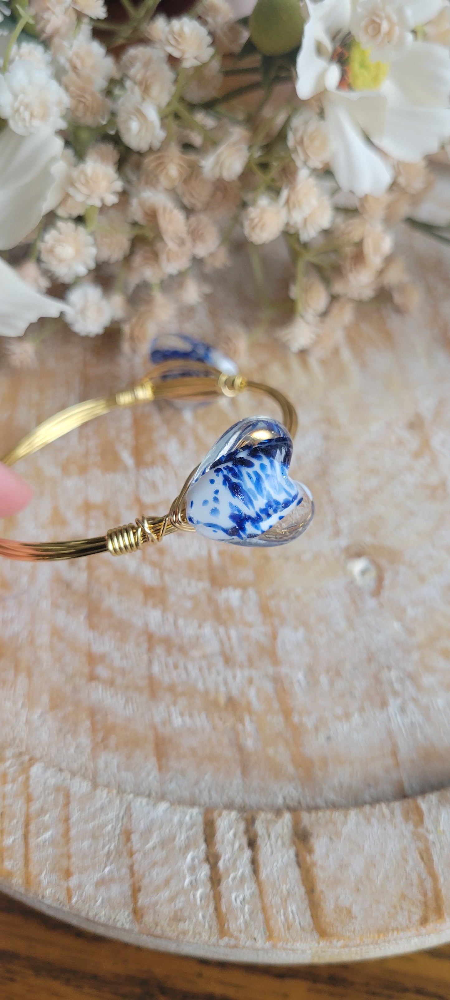 Blue Heart Bangle