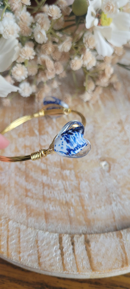 Blue Heart Bangle