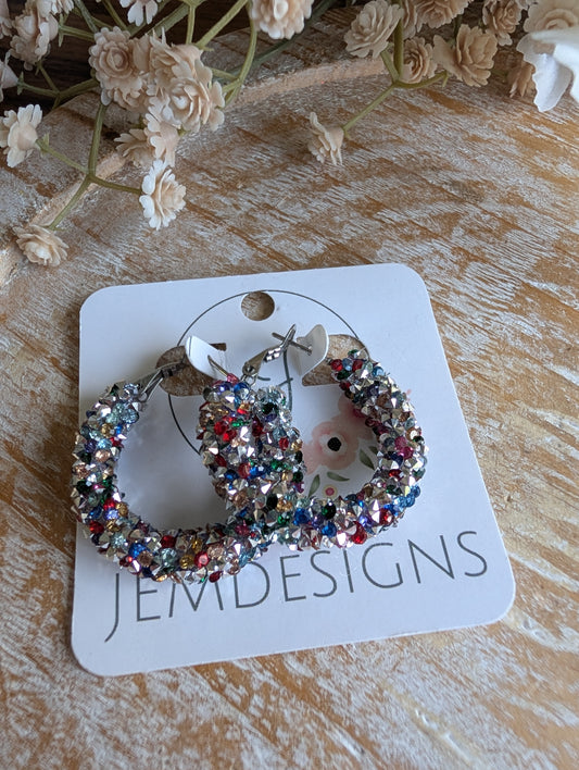 Kaleidoscope Hoop Earrings