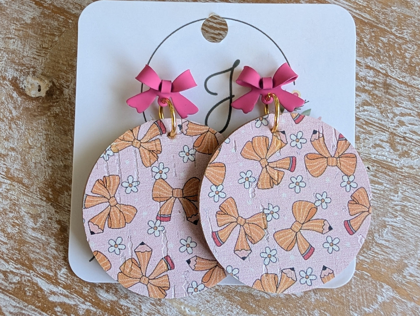 Pencil Bow Earrings