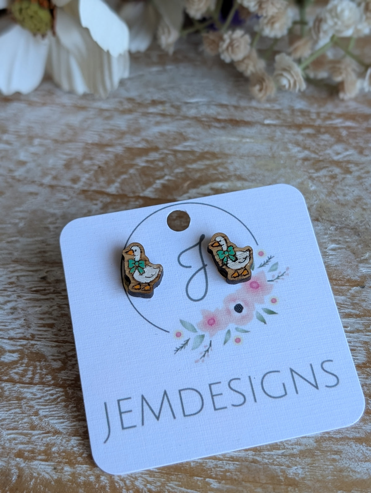 Tiny Goose Stud Earrings
