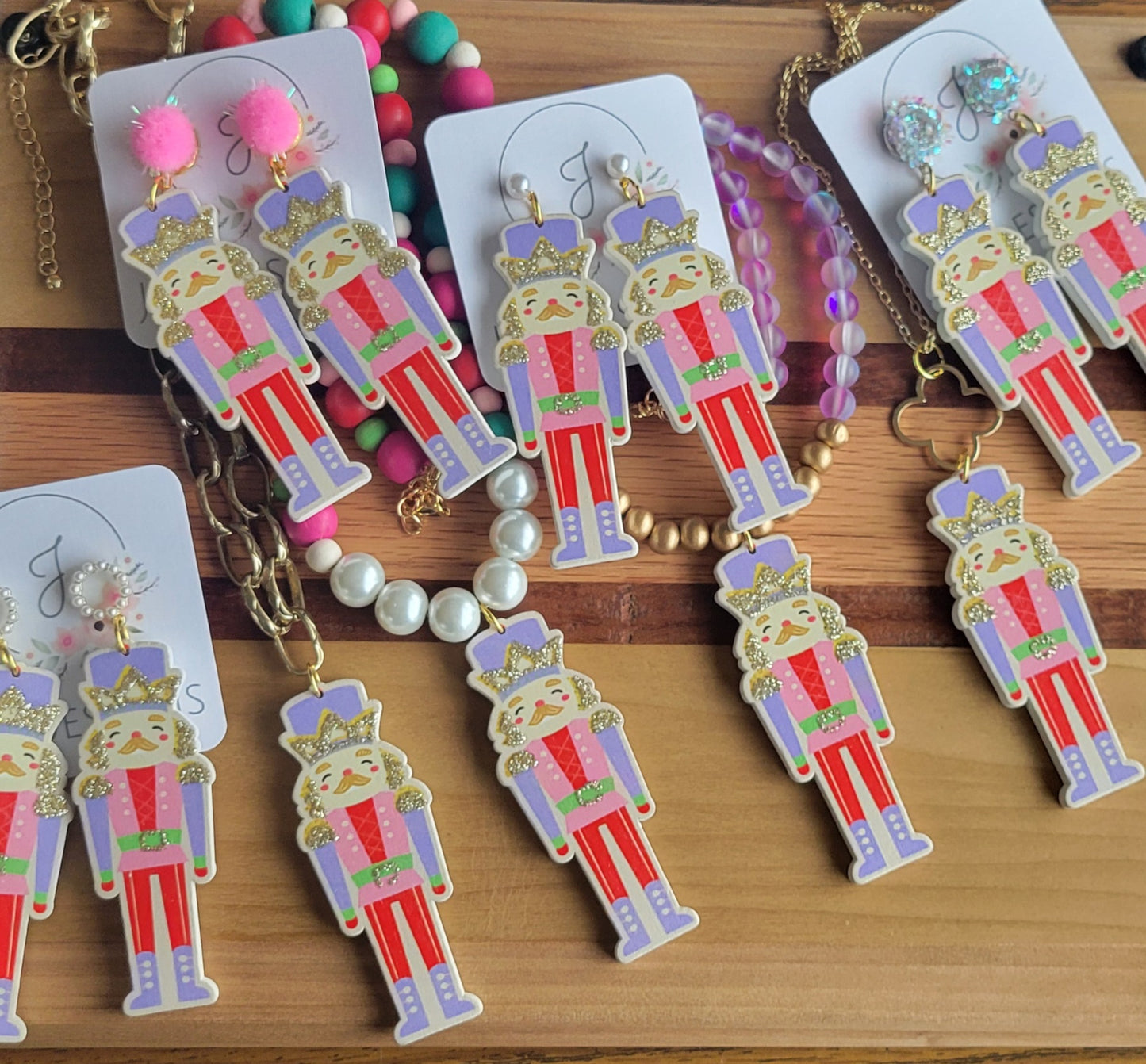 Purple Holiday Nutcracker Necklaces