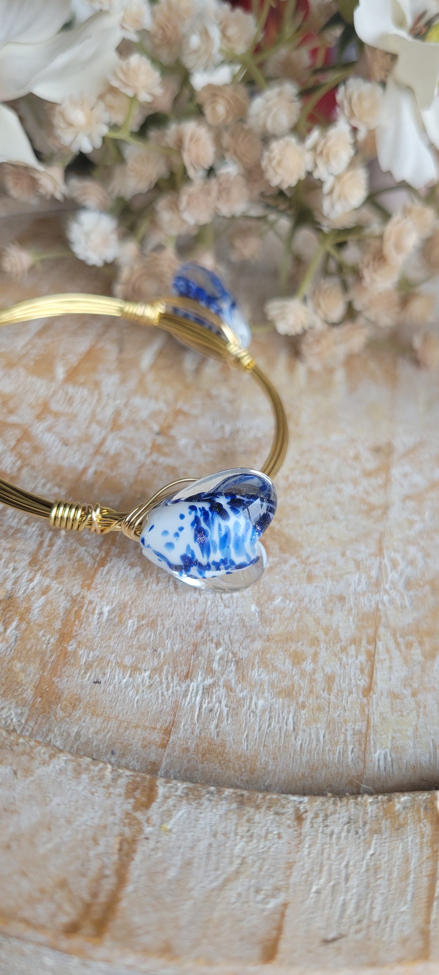 Blue Heart Bangle