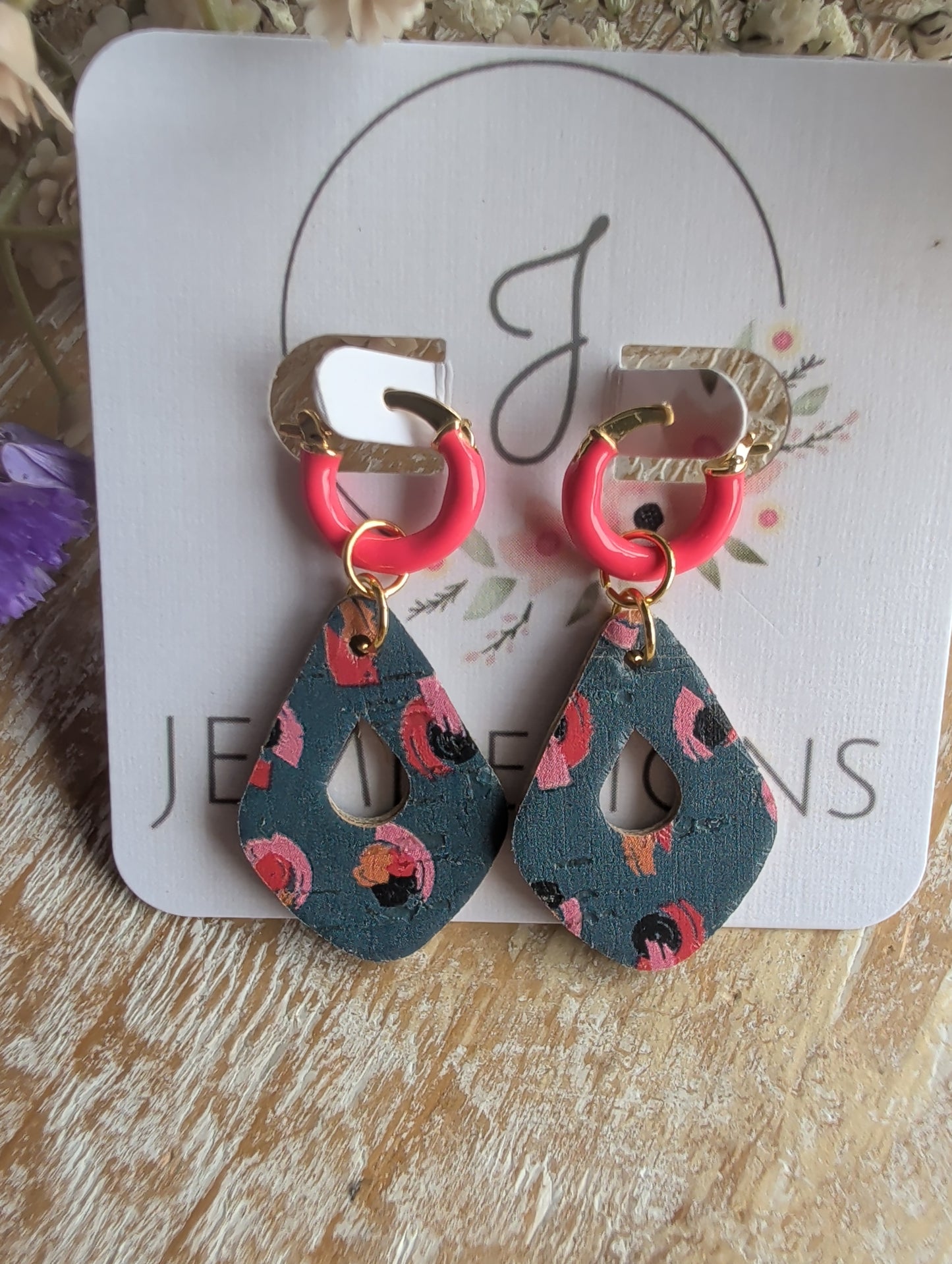 Pink Huggie Hoop Earrings