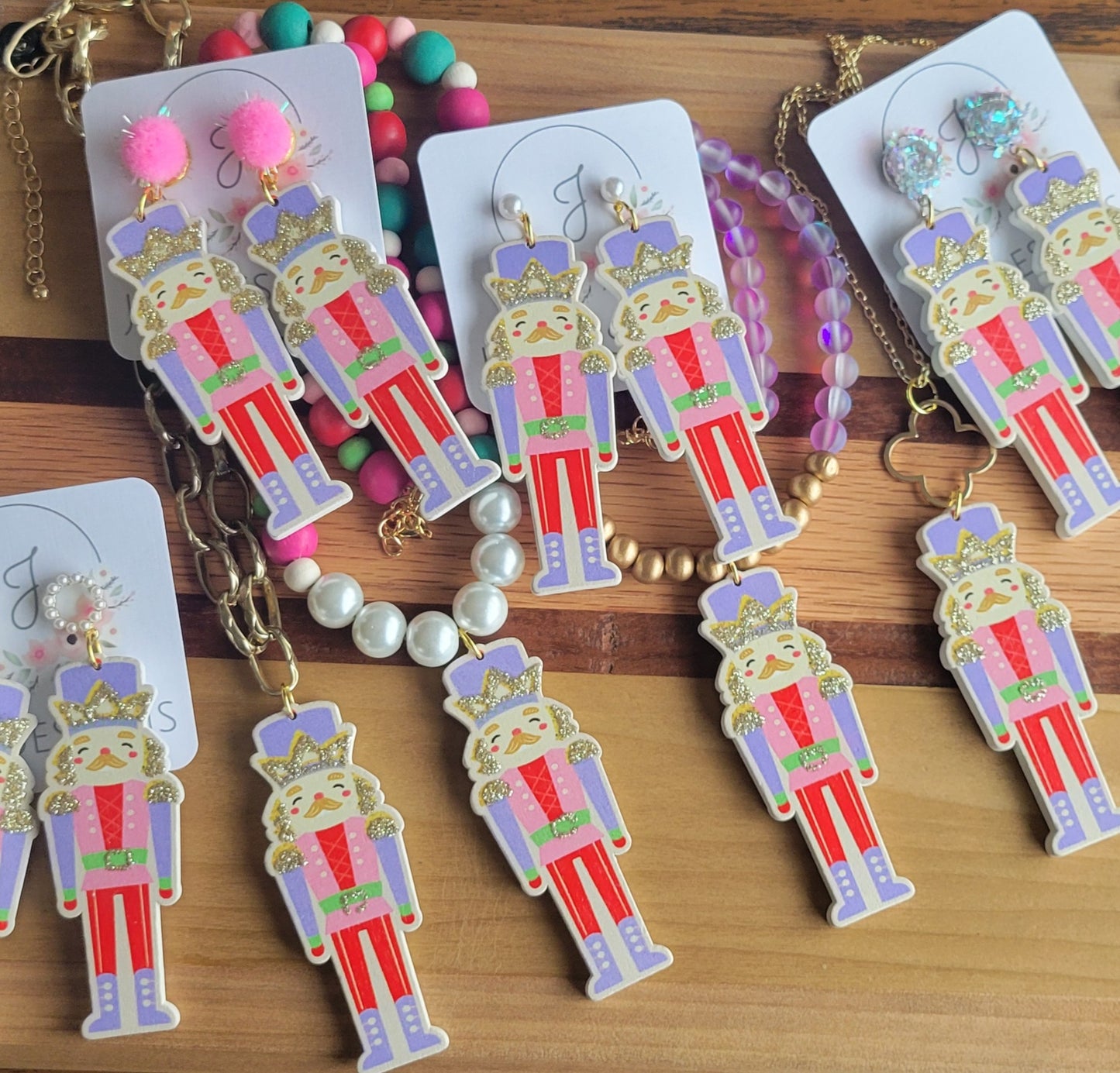 Purple Holiday Nutcracker Necklaces