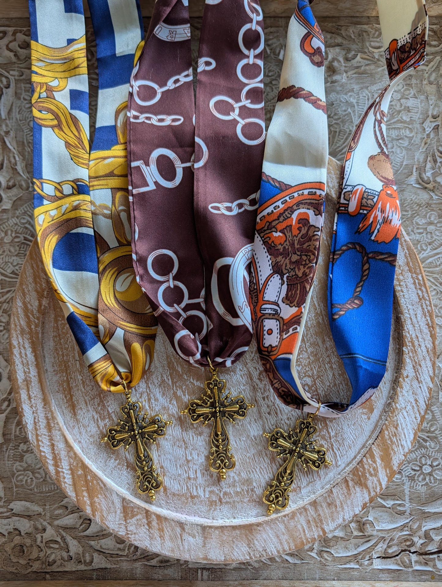 Cross Scarf Necklace