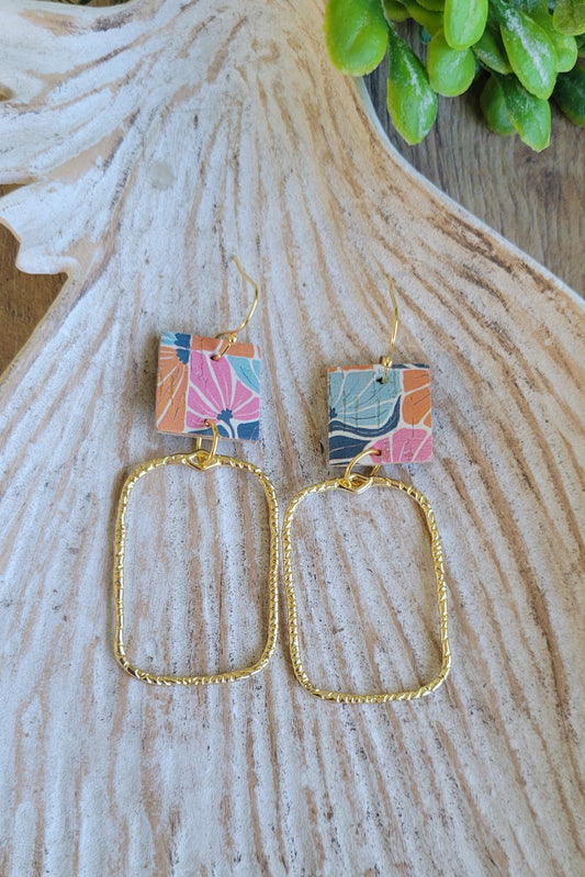 Meadow Breeze Rectangle Earrings