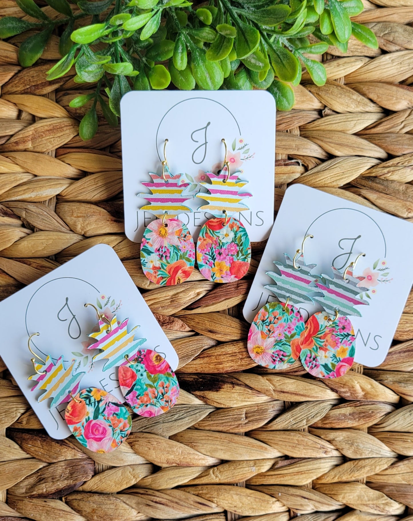 Tropical Bloom Pineapple Earrings