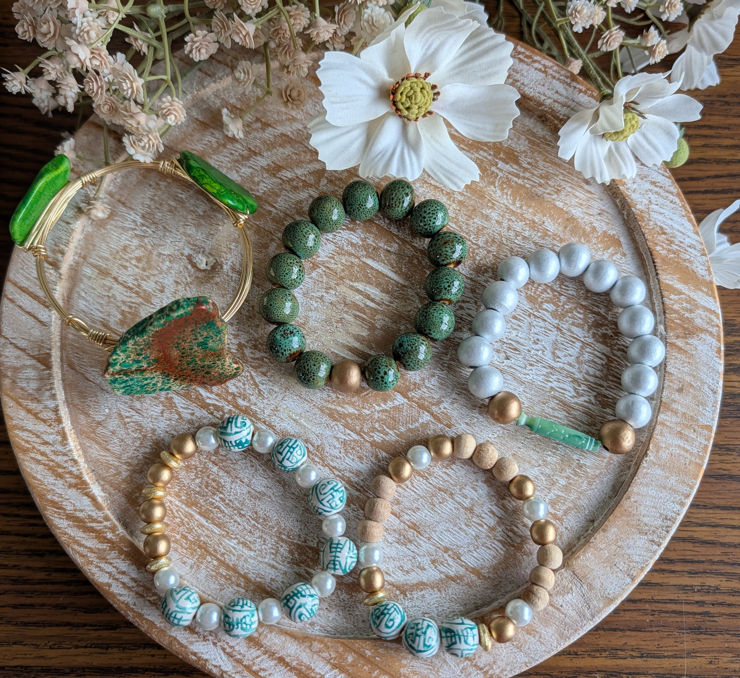 The Moss & Porcelain Bracelets