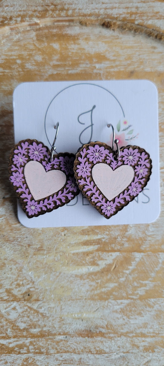 Sugar Cookie Heart Earrings