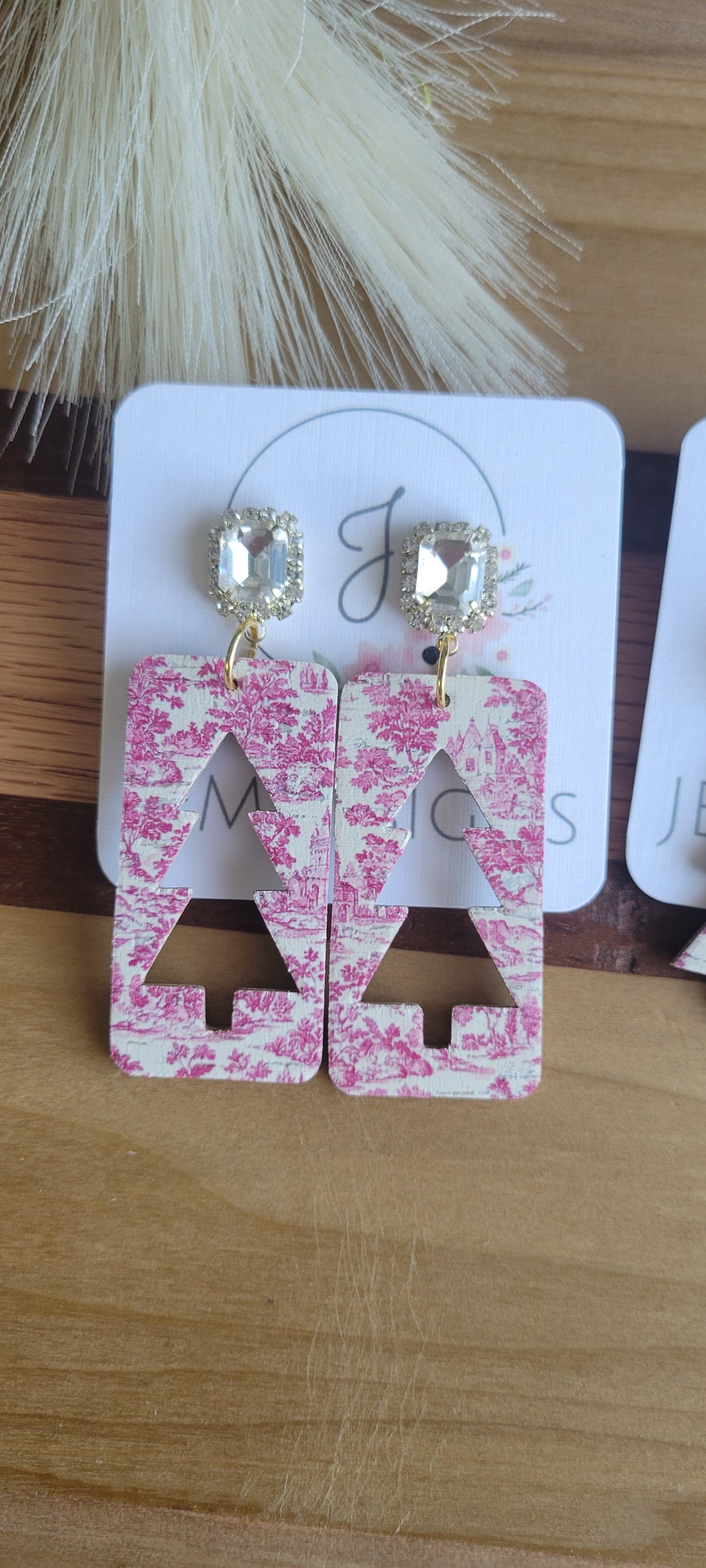 Red Christmas Tree Earrings