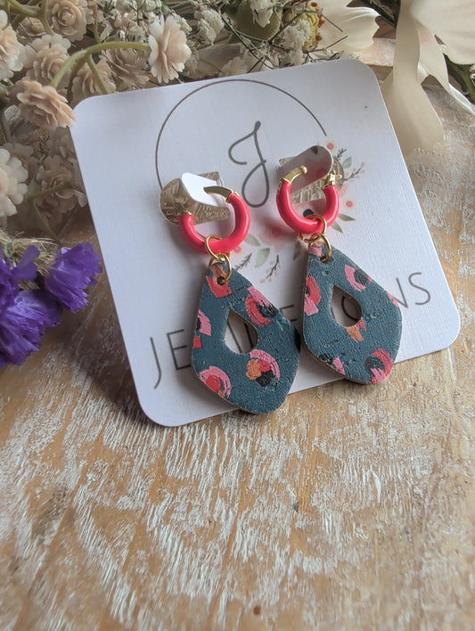 Pink Huggie Hoop Earrings
