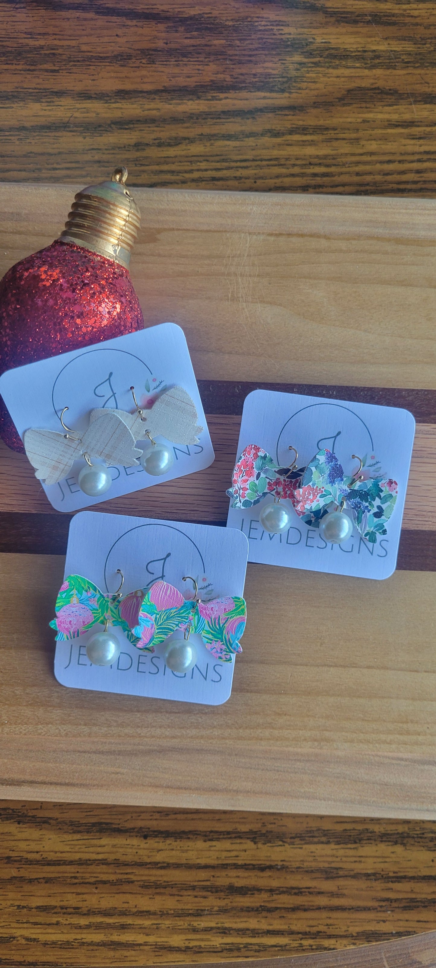 Christmas Bow Earrings