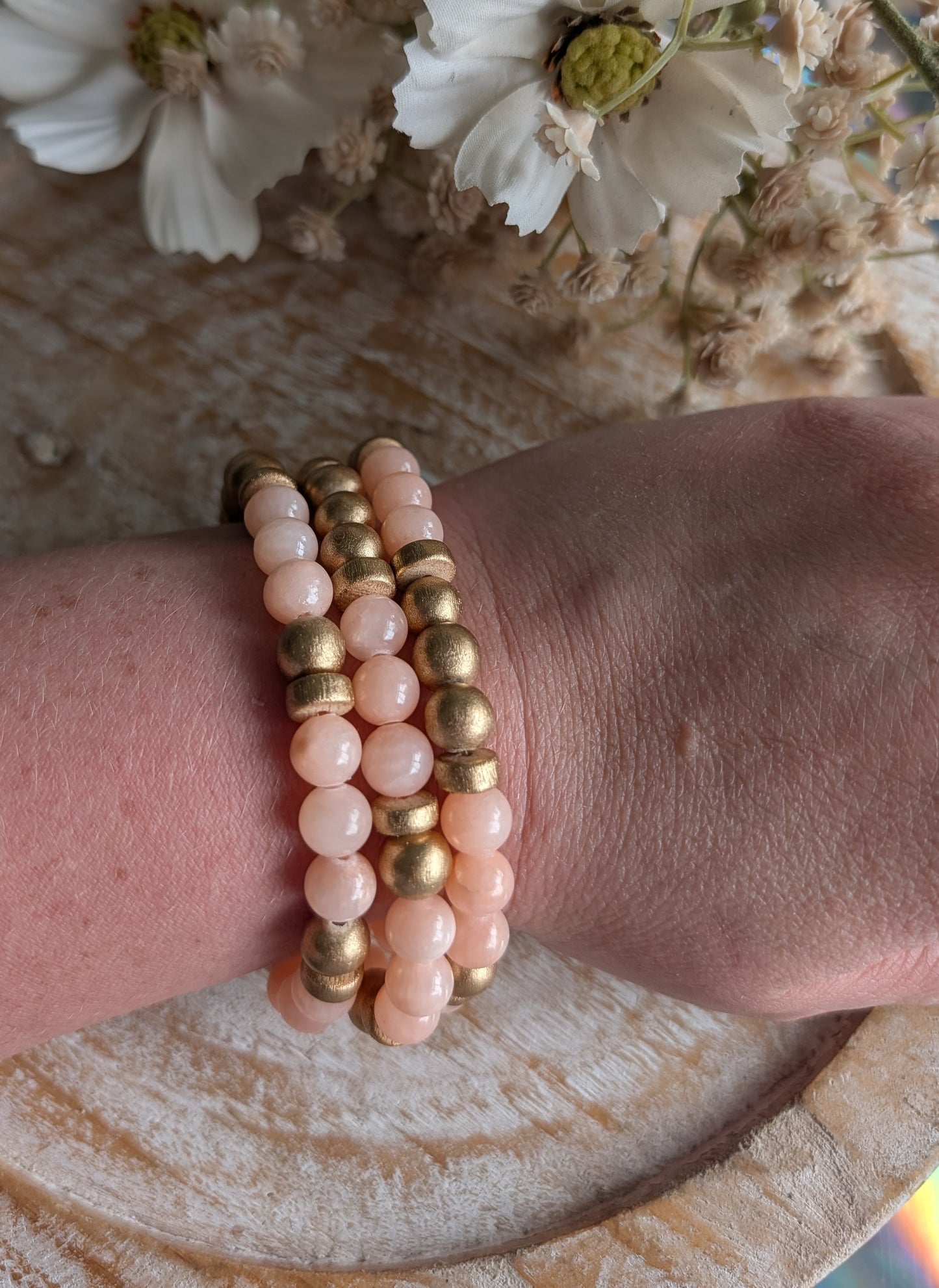 Peach Stone Bracelet