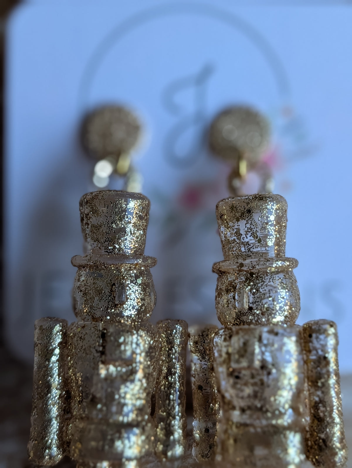 Gold Icy Nutcracker Earrings